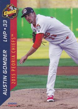 2015 Choice Peoria Chiefs #11 Austin Gomber Front