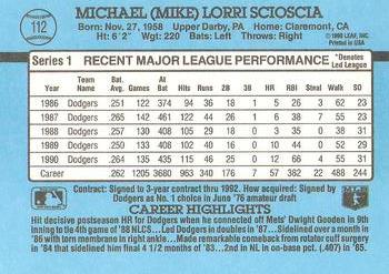 1991 Donruss #112 Mike Scioscia Back