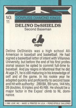 1991 Donruss #11 Delino DeShields Back