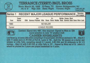 1991 Donruss #34 Terry Bross Back