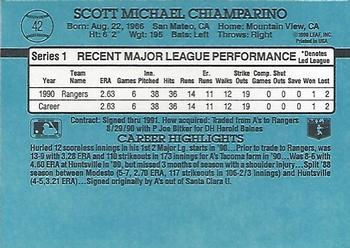 1991 Donruss #42 Scott Chiamparino Back