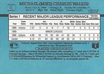 1991 Donruss #61 Mike Walker Back