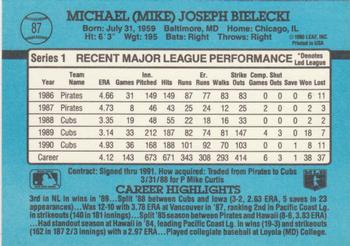1991 Donruss #87 Mike Bielecki Back