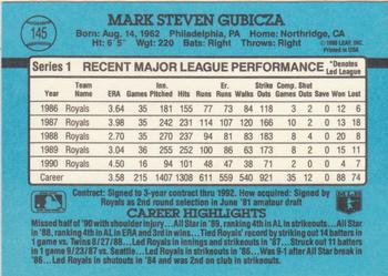 1991 Donruss #145 Mark Gubicza Back