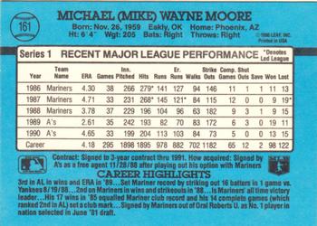 1991 Donruss #161 Mike Moore Back