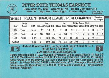 1991 Donruss #181 Pete Harnisch Back