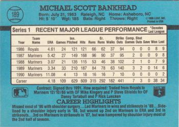 1991 Donruss #189 Scott Bankhead Back