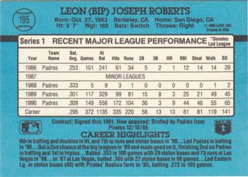 1991 Donruss #195 Bip Roberts Back