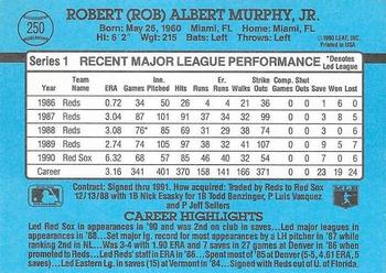 1991 Donruss #250 Rob Murphy Back