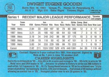 1991 Donruss #266 Dwight Gooden Back