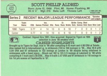 1991 Donruss #422 Scott Aldred Back