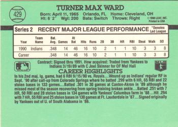 1991 Donruss #429 Turner Ward Back