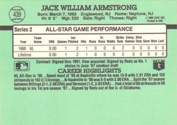 1991 Donruss #439 Jack Armstrong Back