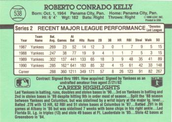 1991 Donruss #538 Roberto Kelly Back