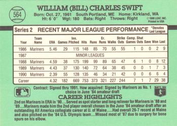 1991 Donruss #564 Bill Swift Back