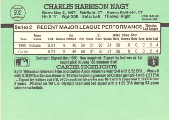 1991 Donruss #592 Charles Nagy Back