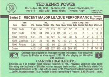 1991 Donruss #608 Ted Power Back