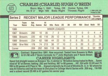 1991 Donruss #623 Charlie O'Brien Back