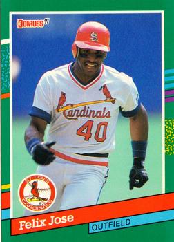 1991 Donruss #656 Felix Jose Front