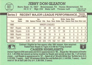 1991 Donruss #661 Jerry Don Gleaton Back
