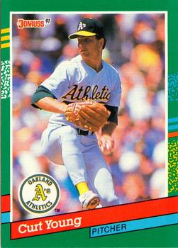 1991 Donruss #723 Curt Young Front