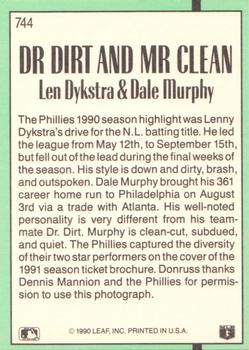1991 Donruss #744 Dr. Dirt and Mr. Clean Back