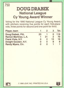 1991 Donruss #750 Doug Drabek Back