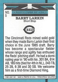1991 Donruss #5 Barry Larkin Back