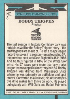 1991 Donruss #8 Bobby Thigpen Back