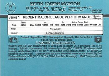 1991 Donruss #37 Kevin Morton Back