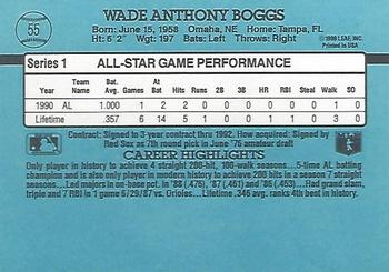 1991 Donruss #55 Wade Boggs Back