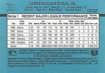 1991 Donruss #89 Nolan Ryan Back