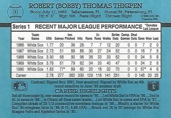 1991 Donruss #90 Bobby Thigpen Back
