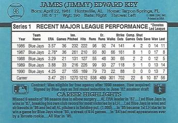 1991 Donruss #98 Jimmy Key Back