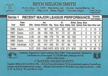 1991 Donruss #113 Bryn Smith Back