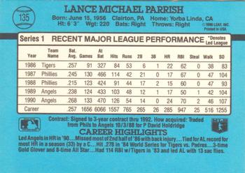 1991 Donruss #135 Lance Parrish Back