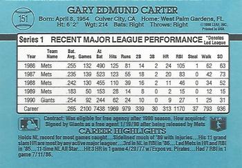 1991 Donruss #151 Gary Carter Back
