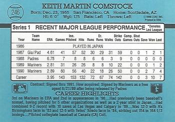 1991 Donruss #246 Keith Comstock Back