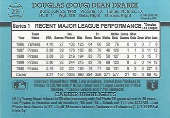 1991 Donruss #269 Doug Drabek Back