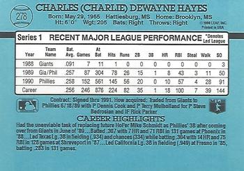 1991 Donruss #278 Charlie Hayes Back