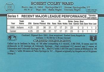 1991 Donruss #330 Colby Ward Back