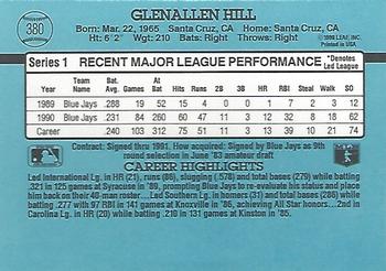 1991 Donruss #380 Glenallen Hill Back