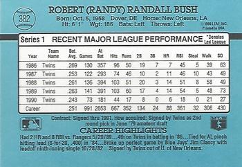 1991 Donruss #382 Randy Bush Back