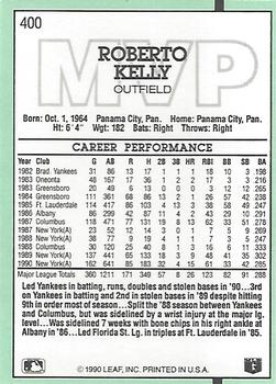 1991 Donruss #400 Roberto Kelly Back