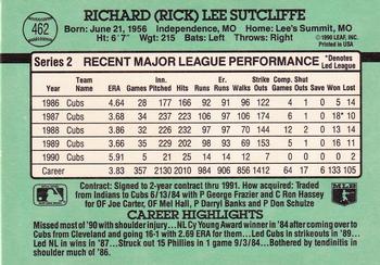 1991 Donruss #462 Rick Sutcliffe Back