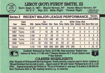 1991 Donruss #470 Roy Smith Back