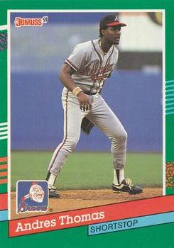 1991 Donruss #491 Andres Thomas Front