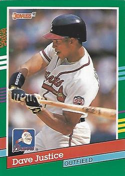 1991 Donruss #548 Dave Justice Front