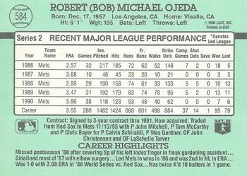 1991 Donruss #584 Bob Ojeda Back