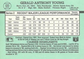 1991 Donruss #689 Gerald Young Back